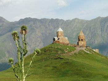 Sameba church in Kazbegi