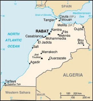 map of Morocco