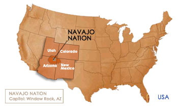 Map of the Navajo nation