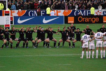 Haka dance by the All Blacks rugby team