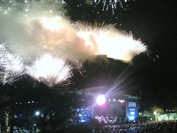 Hogmanay Party in Edinburgh, Scotland