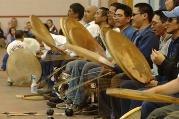 Inupiat drummers