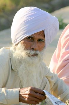 Sikh man wearing dastar