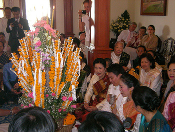 Baci ceremony in Laos