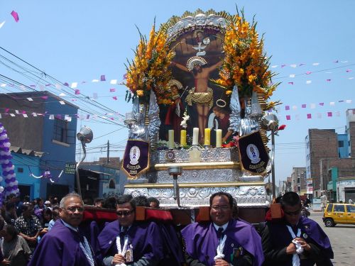 Lord of Miracles procession in Lima