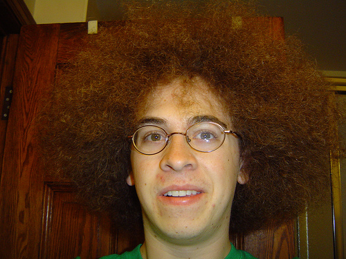 Man with curly hair