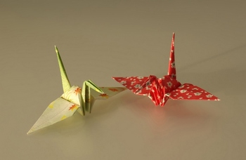 Origami cranes