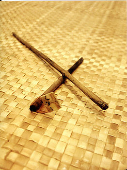 tattoo tools on mat (Photo by Michael Lothian 2001.)