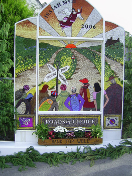 Well dressing in Yougreave, Derbyshire