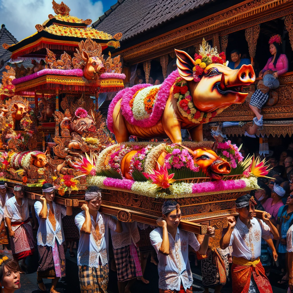 The Roasted Pig Parade in Bali